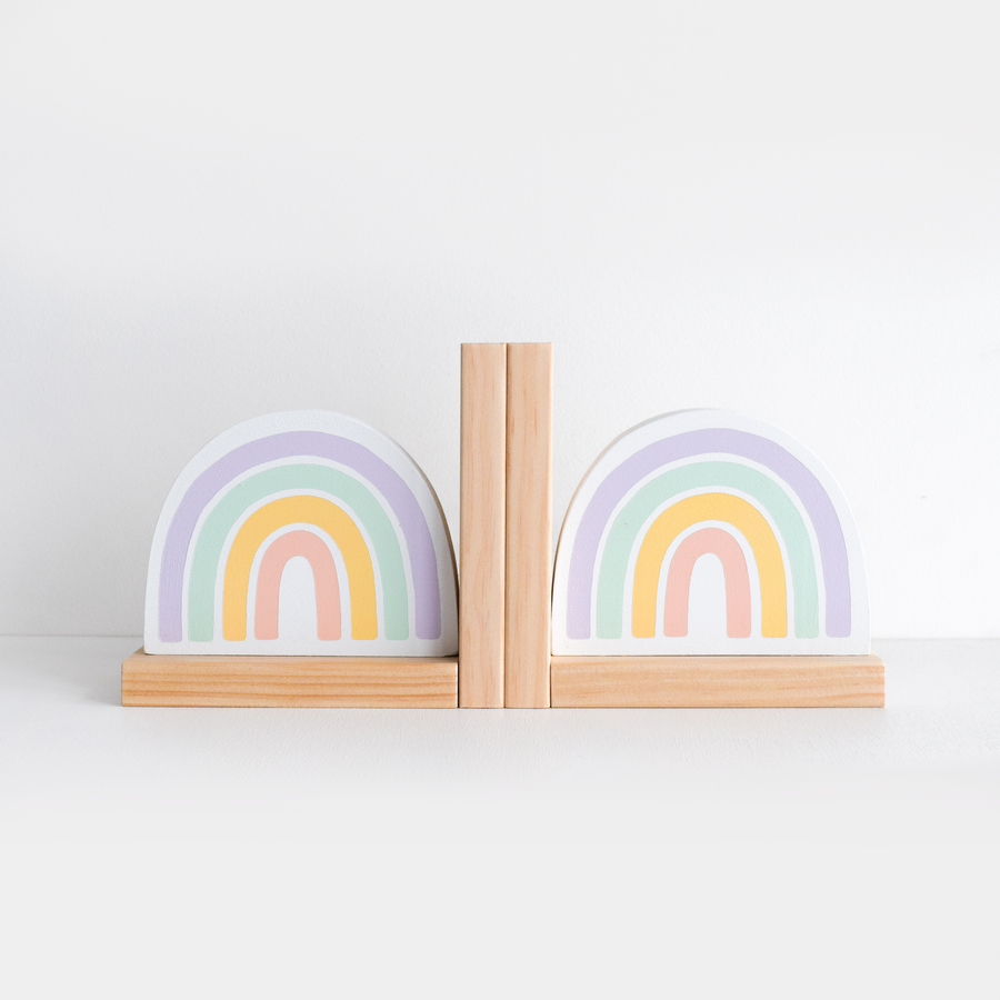 Pastel Rainbow Bookends
