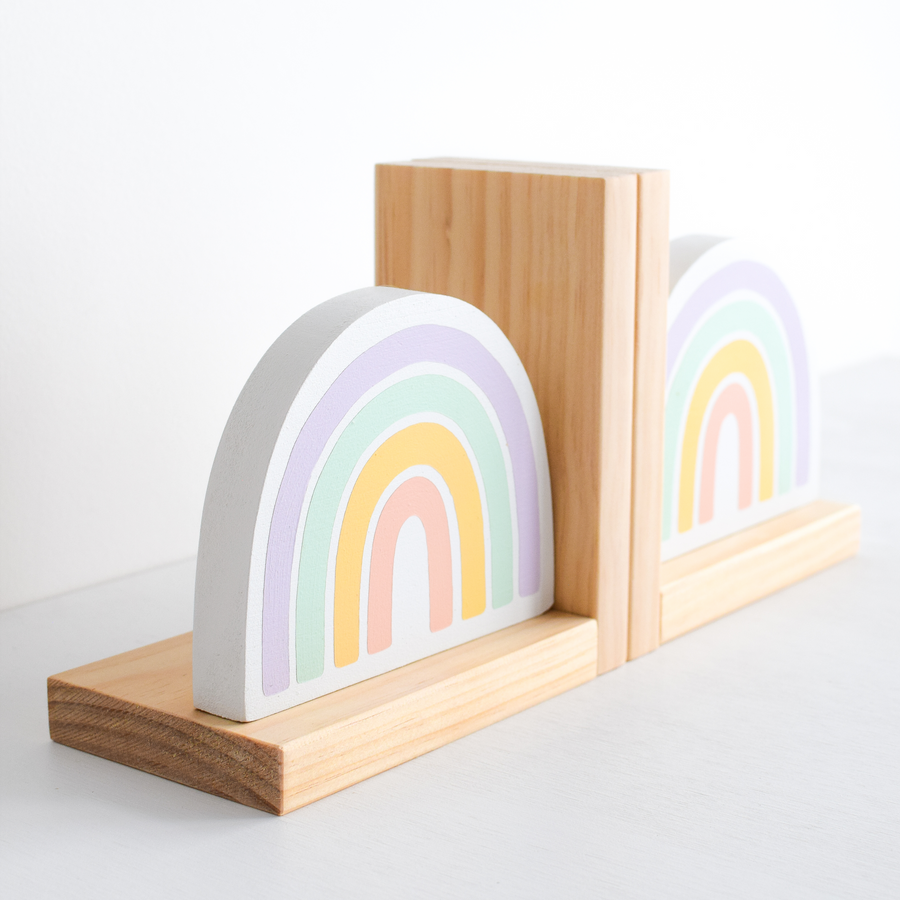 Pastel Rainbow Bookends