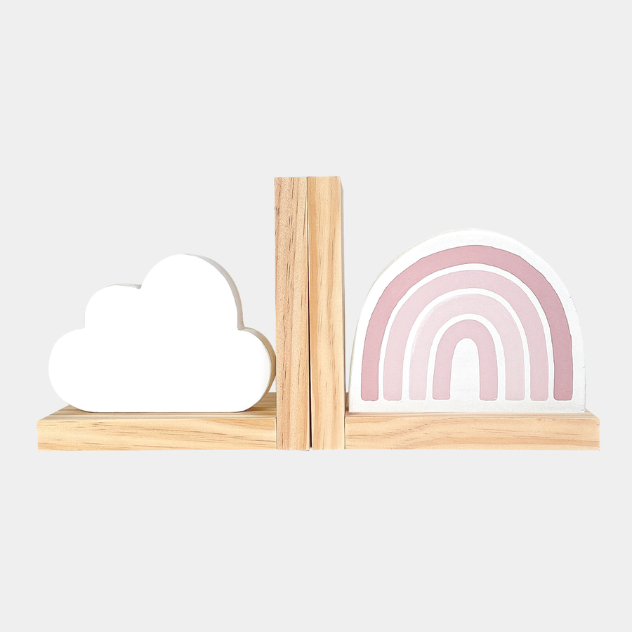 Baby Pink Rainbow & Cloud Bookends