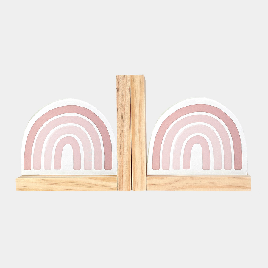 Baby Pink Double Rainbow Bookends